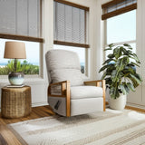 Vienna Rattan Swivel Recliner Glider by Capris Furniture Model SRG391