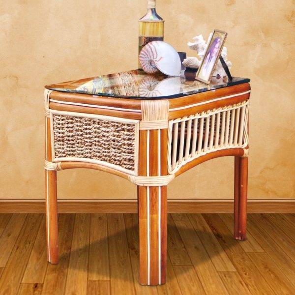 Seascape Rattan 3 Pc Set Includes 1 Coffee Table and 2 End Table Set Model SSCT-ET from Spice Island Wicker