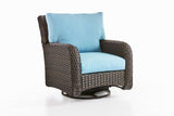 Saint Tropez Outdoor Wicker Glider Chair (Espresso) Model 79305 By South Sea Rattan
