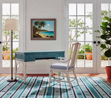 Summer Retreat Wicker and Rattan Desk and Chair Set Model 818-058-SET by Braxton Culler