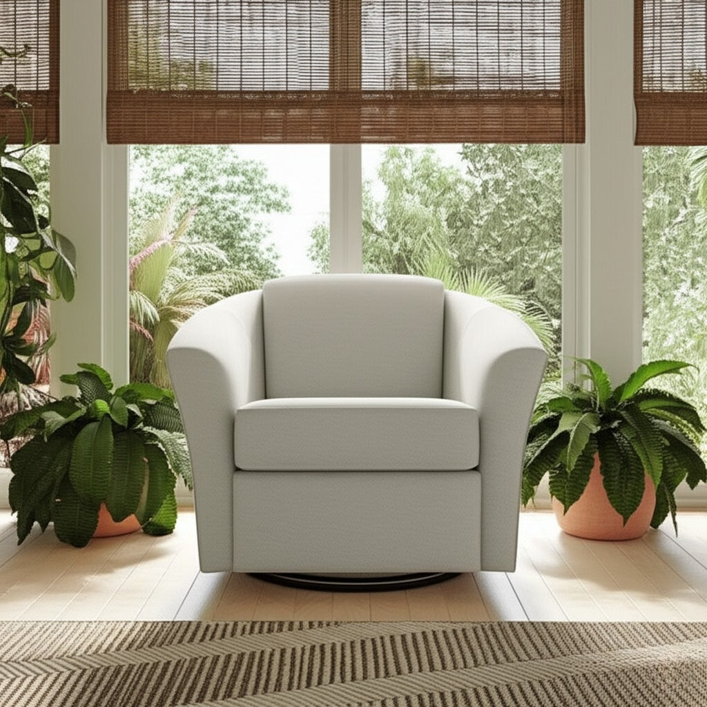 Cayman Upholstered Swivel Chair Model SW107 by Capris Furniture