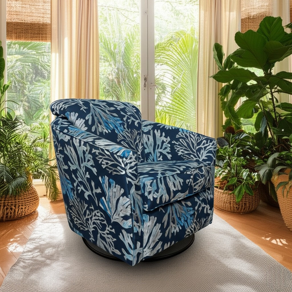 Seychelles Upholstered Swivel Chair Model SW108 by Capris Furniture