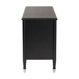 Tamra Black Wood Dresser with Drawers by Wicker Fair