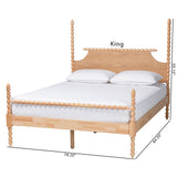 Caliana Bobbin Four-Poster Platform Bed by Wicker Fair