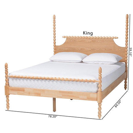 Caliana Bobbin Four-Poster Platform Bed by Wicker Fair