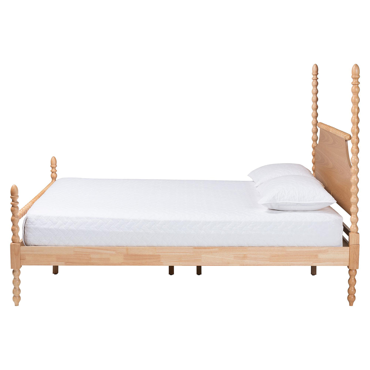 Caliana Bobbin Four-Poster Platform Bed by Wicker Fair