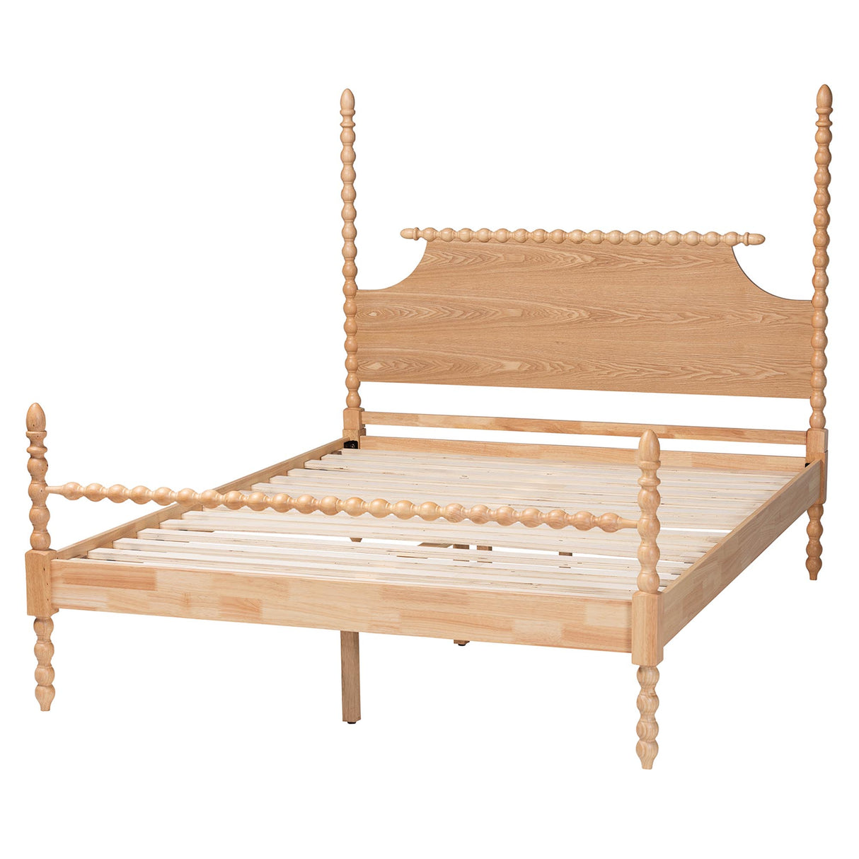 Caliana Bobbin Four-Poster Platform Bed by Wicker Fair