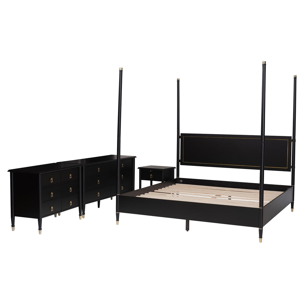 Tamra Four-Poster Platform Bedroom Set by Wicker Fair