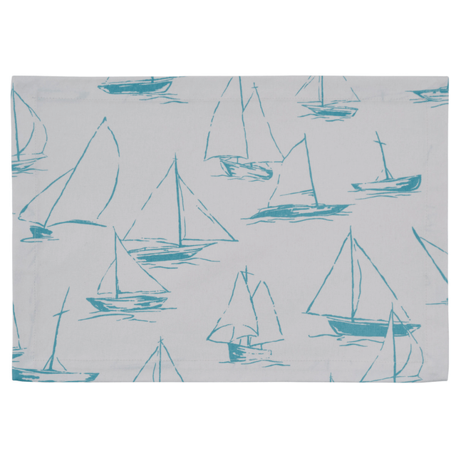 Sailboat Sketch Placemat Set (7689356345576)