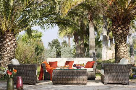 Samoa Lounge Chair with Cushions Model 901-1347-ATQ-C by Pelican Reef