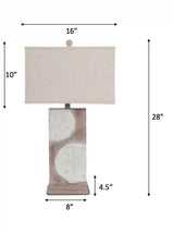 Sand Dollar Table Lamp Set of 2 Model LUX-52205-NAT-USB By Lux Lighting