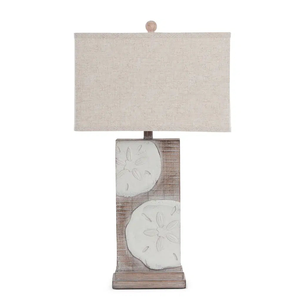 Sand Dollar Table Lamp Set of 2 Model LUX-52205-NAT-USB By Lux Lighting