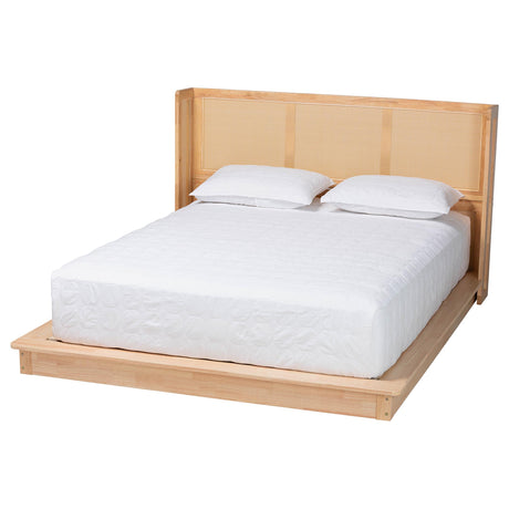 Sapporo Wicker Fair Queen Complete Wicker and Wooden Bed