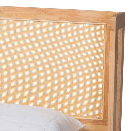 Sapporo Wicker Fair Queen Complete Wicker and Wooden Bed