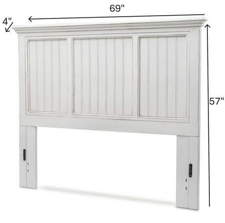 Monaco Distressed White Twin Headboard Model B81839-BLANC By Seawinds Trading