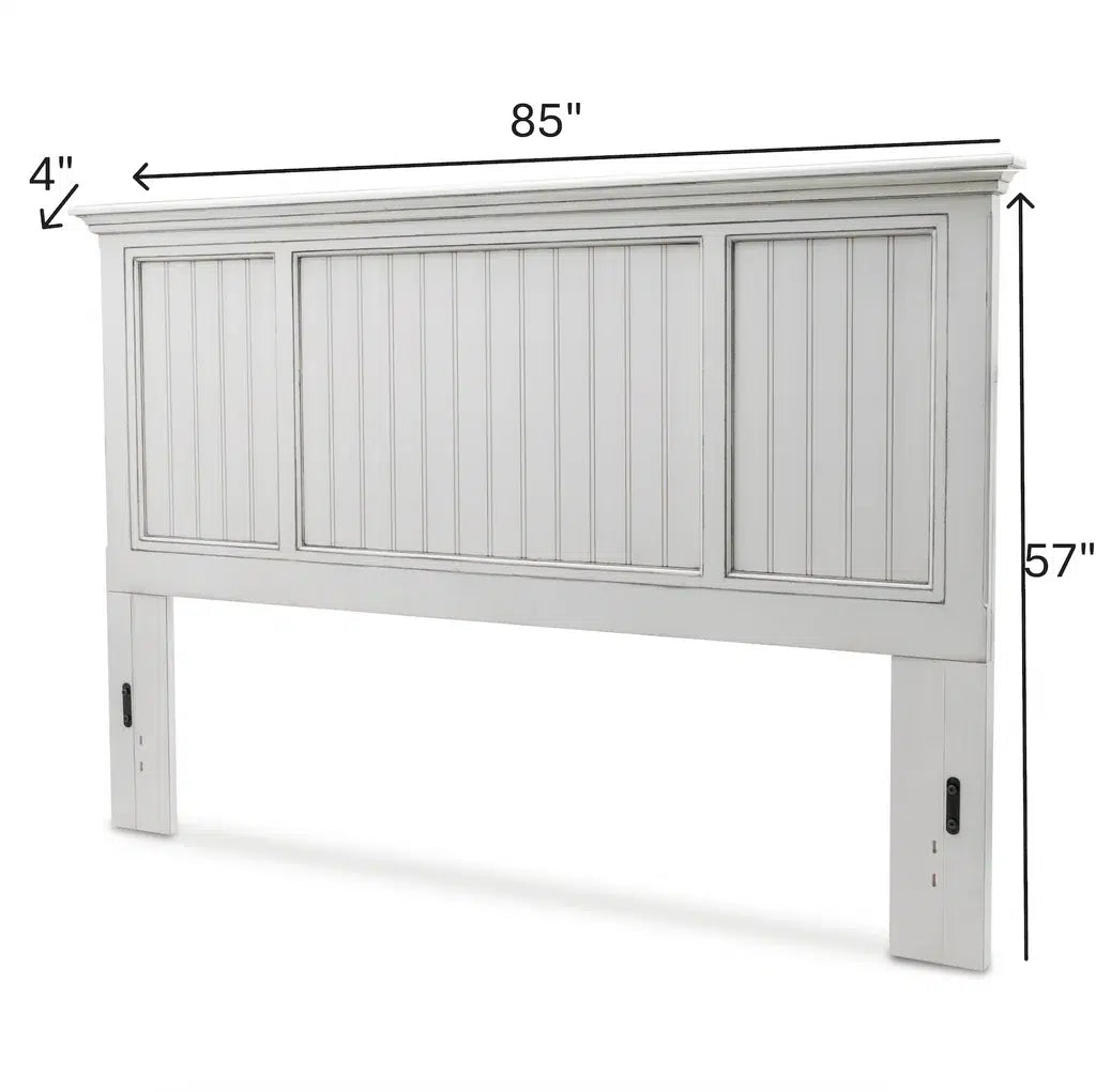 Monaco Distressed White Twin Headboard Model B81839-BLANC By Seawinds Trading