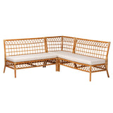 Sea Point 3 Pc Wicker Fair Rattan Dining NOOK Set