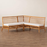 Sea Point 3 Pc Wicker Fair Rattan Dining NOOK Set