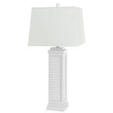 Shutter Table Lamp Set of 2 Model LUX-3925-WHITE-USB By Lux Lighting