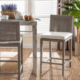 Sofia Rattan Counter Stool with Mahogany Wood Frame by Wicker Fair