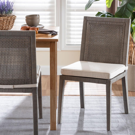 Sofia Rattan Dining Chair with Cushion by Wicker Fair