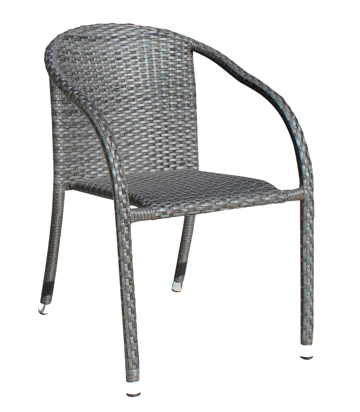 Spectrum Outdoor Stackable Set of 2 Woven Armchairs Model 890-1147-GRY-SET2 by Pelican Reef