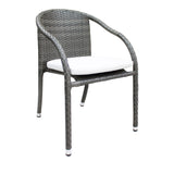 Spectrum Outdoor Stackable Set 2 Woven Armchairs with Cushion Model 890-1147-GRY-CUSH-SET2 by Pelican Reef