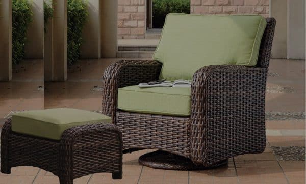 Saint Tropez (Espresso) Round Outdoor Wicker Ottoman in Espresso Stain Model 79326 By South Sea Rattan