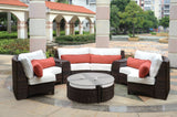 Saint Tropez All Weather Patio Wedge Pie Table Model 79355 By South Sea Rattan