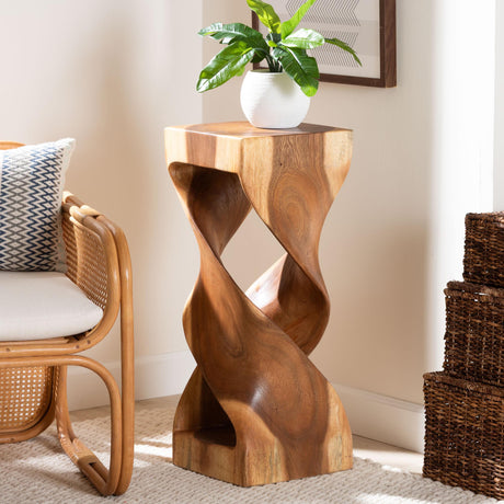 Raynee Suar Wood Accent Table by Wicker Fair