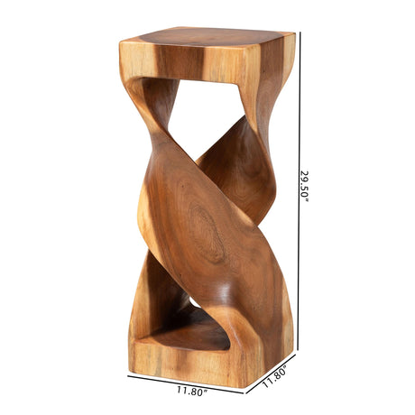 Raynee Suar Wood Accent Table by Wicker Fair