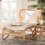 Sunny Wicker Fair Rattan Chaise with Cushions