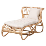 Sunny Wicker Fair Rattan Chaise with Cushions