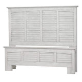 Surfside Weathered White Coastal King Complete Bed B277KBED-WW By Seawinds Trading