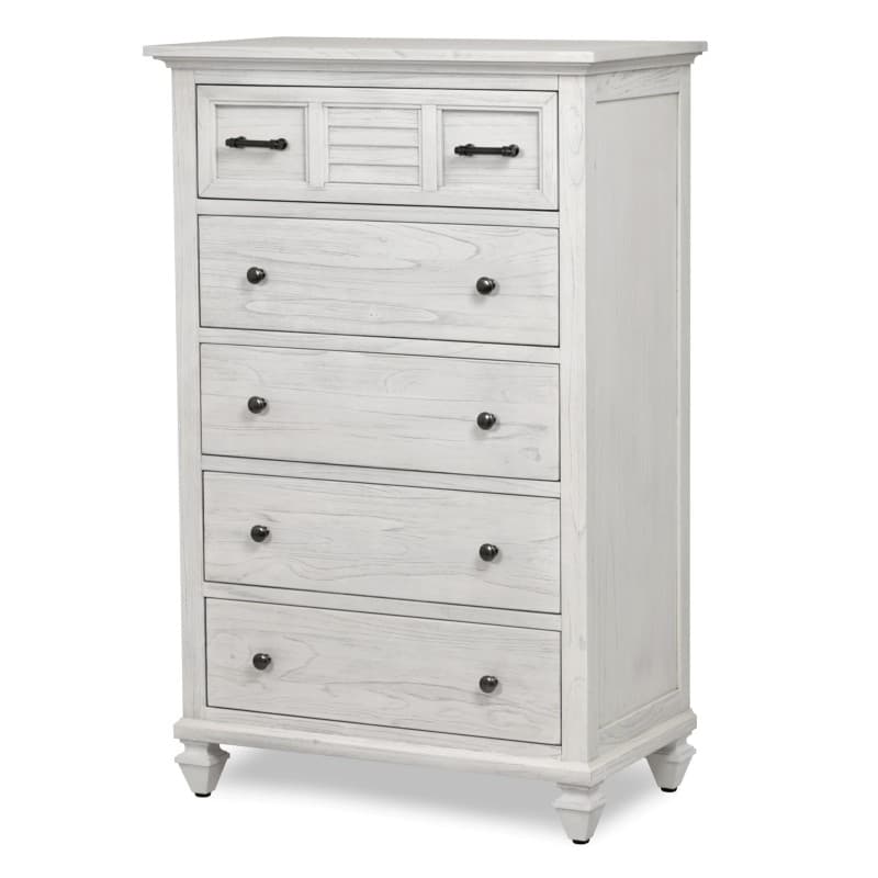 Surfside Weathered White Coastal 5 Pc Bedroom Set By Seawinds Trading