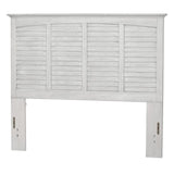 Surfside Weathered White Coastal Queen Headboard B27740-WW By Seawinds Trading