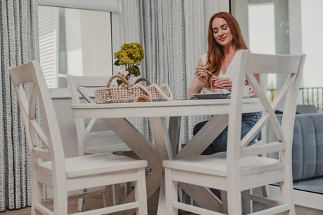 Surfside Solidwood X-back Dining Chair Set of 2 Model D27782-WW By Seawinds Trading