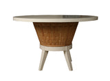 Paradisio Rattan and Wood 5 Pc Round Dining Set from Capris Furniture Model 744