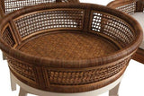 Boone Indoor round Dining Table w/60 Inch Round Glass Top by Braxton Culler Model 1017-075B