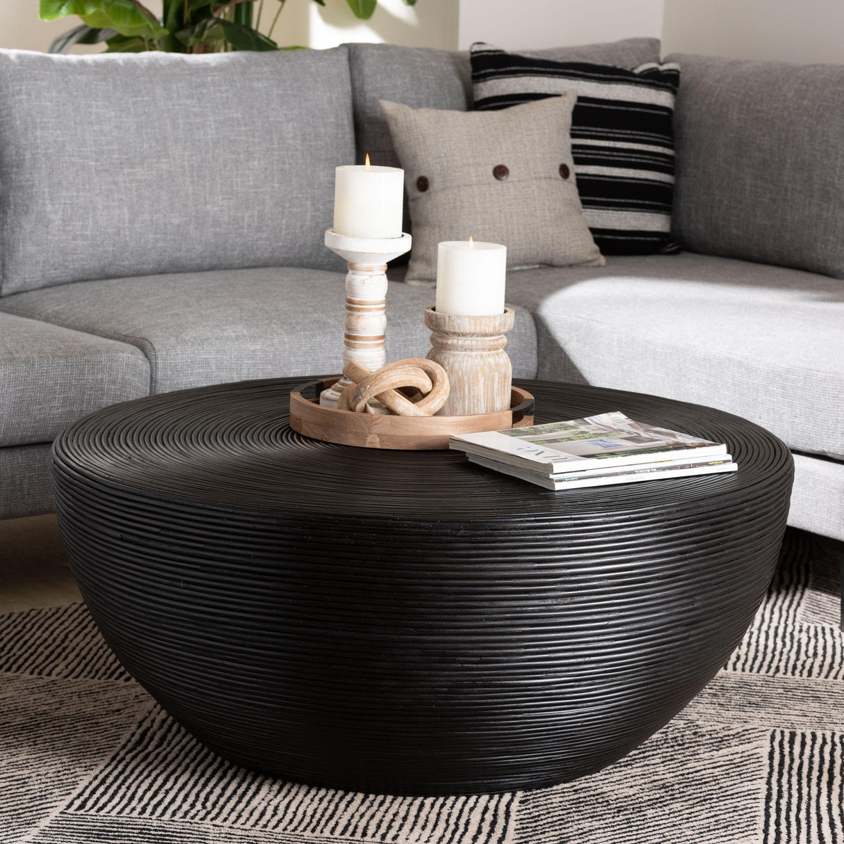 Wicker Fair Tokyo Black Rattan Coffee Table