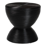 Wicker Fair Tokyo Black Hourglass Rattan End Table