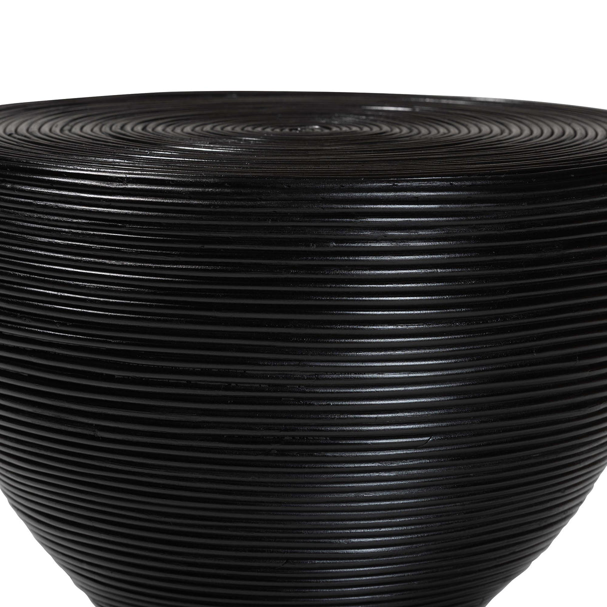 Wicker Fair Tokyo Black Hourglass Rattan End Table