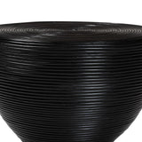 Wicker Fair Tokyo Black Hourglass Rattan End Table