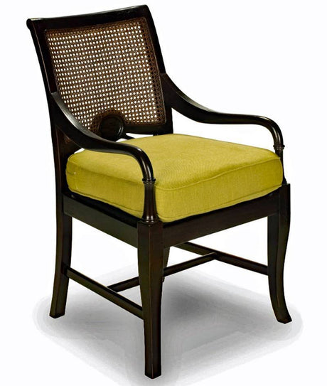 Traders Wood and Wicker Dining Arm Chair TR-22 by Designer Wicker Tribor