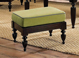 Traders Wood and Wicker Ottoman Model TR-10 by Designer Wicker