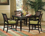 Traders Wood and Wicker 5 Pc Dining Set with 4 Arm Chairs TR-22-SET by Designer Wicker Tribor