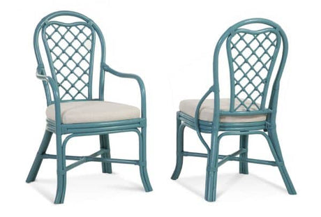 Trellis Rattan Dining Arm Chairs 979-029 by Braxton Culler