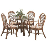 Trellis 6 Pc Rattan Round Dining Set 979-SET by Braxton Culler