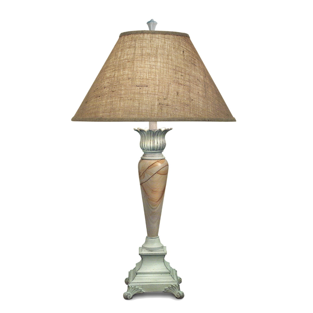 Teakwood Marble Table Lamp