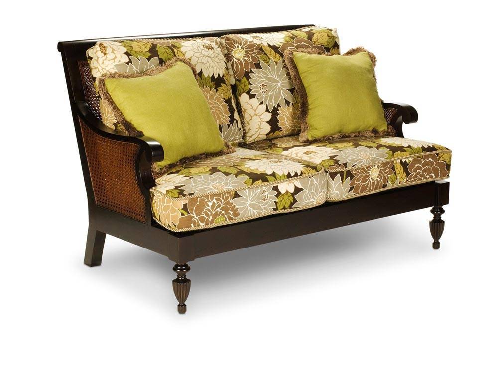 Traders Wood and Wicker Loveseat Model TR-02 by Designer Wicker